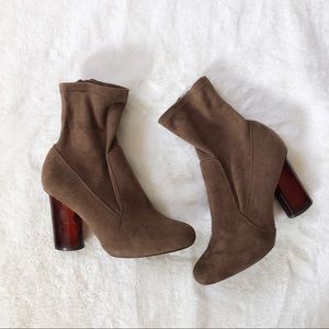 Jeffrey Campbell Suede Booties with Heels Brown 7